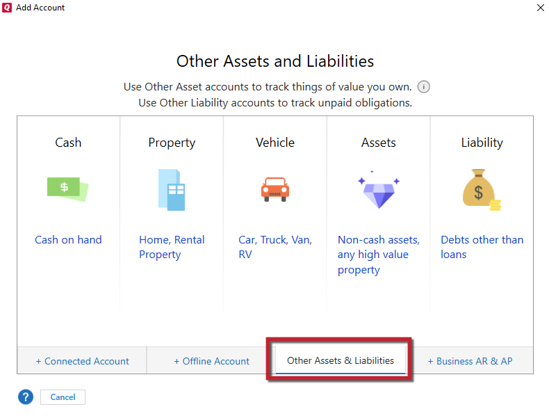 Adding Accounts To Quicken for Windows (2025)